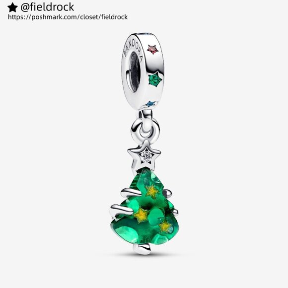 Pandora Sparkling Christmas Tree Dangle Charm - Picture 1 of 5